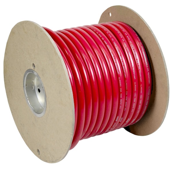 Pacer Red 6 AWG Battery Cable, 100'